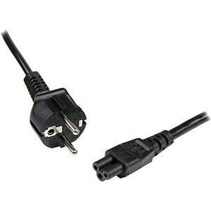 StarTech.com 753E-3M Laptop stroomkabel 3 m Schuko naar C5-stekker 2,5 A 250 V 18 AWG reservenetsnoer voor laptop klaverblad Mickey Mouse