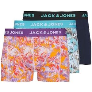JACK & JONES Jacdamian Trunks Boxershorts voor heren, 3 stuks, Marineblauwe blazer/set: diep lavendel - marineblauwe blazer