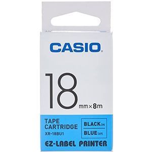 Casio XR-18BU1 etiketteerapparaat, zwart op wit