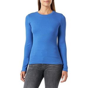 VERO MODA Vmroma Ls Slim Top Jrs Noos T-shirt met lange mouwen voor dames, Veel blauw