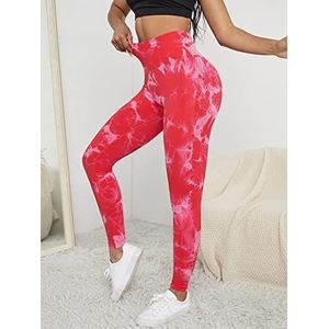 EULLA Legging pour femme, 3# Rouge rose, L