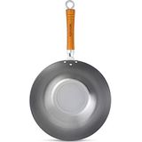 Ken Hom Classic Wok - Ø 32cm in Koolstofstaal en Houten Greep