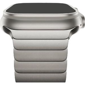 Armband in schakelstijl | Metalen armband compatibel met alle Apple Watch modellen | Apple Watch Ultra | Apple Watch Ultra 2 (42 | 44 | 45 | 49 mm)