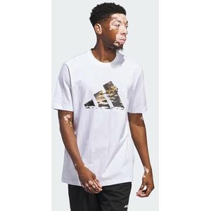 adidas T-shirt bleu d'été avec logo graphique pour homme