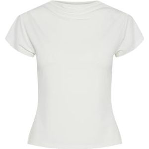 Pieces Pcmadison Ss Mock Neck Tee Noos Bc, Cloud Dancer, L