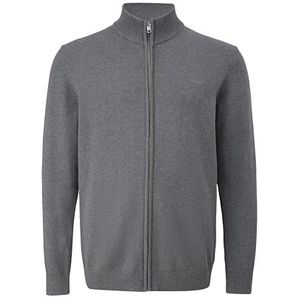 s.Oliver Veste en tricot à col montant pour homme, gris, 3XL