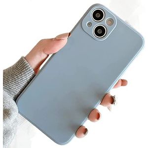 Coque pour iPhone 13 [antichoc] [résistant aux chutes], coque de protection robuste pour Apple iPhone 13, coque intégrale avec protection de l'objectif de l'appareil photo, anti-rayures,fumée bleue