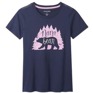 Hatley Pyjamabop met korte mouwen voor dames, Nana Bear, XS, Nana Bear