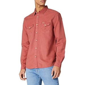 Wrangler heren t-shirt flip, Barn Rood