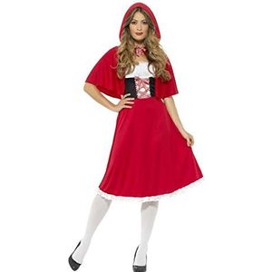 smiffys - 44686 - kostuum kapje - dames - rood - maat XS
