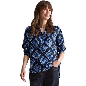 Cecil B345310 Bedrukte damesblouse, Universeel blauw