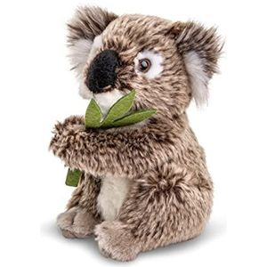 Uni-Toys - Koala met blad, zitting - 16 cm (hoogte) - teddybeer - pluche, knuffeldier