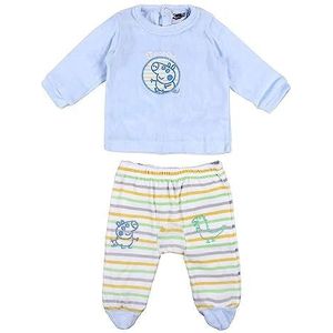 Cerdá Ghetta velours katoen Peppa Pig set, blauw, 1 meisje en meisjes, blauw, Blauw