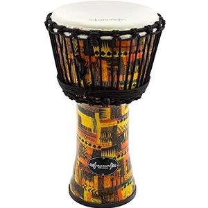World Rhythm MDJ001-OR Djembe, 8 inch, trommel met touw, oranje