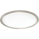 EGLO Fueva Flex LED-inbouwspot, Ø 22,5 cm, extra plat voor boorgaten in universele maat, nikkel-mat, plafondlamp warm wit, inbouwdiepte 25 mm