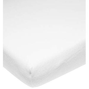 Meyco Baby Uni molton stretch hoeslaken ledikant - white - 60x120cm