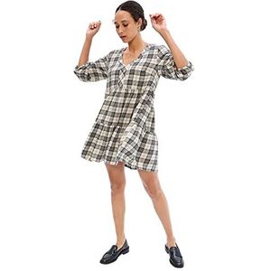 GAP V-ls Robe Chemise À Carreaux décontractée Femme, Gris/Carreaux, M Taille Tall