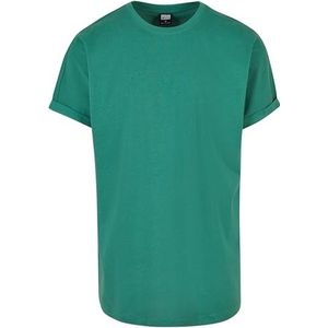 Urban Classics Long Shaped Turnup Tee T-shirt voor heren, blad