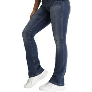 Cream Women's Jeans Bootcut Legs Full-Length Slim Fit Regular Waistband, Medium Blue Denim, 34W