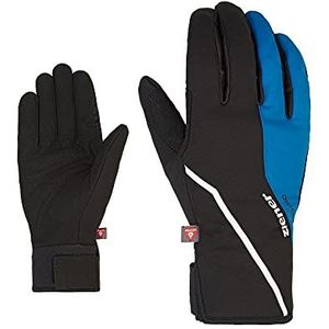 Ziener Ultimo Scandinavische handschoenen voor heren, winddicht, ademend, gevoerd, zwart, persblauw, maat 11