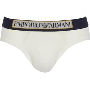 Emporio Armani boxershorts voor heren met logo, crème, S, Crème