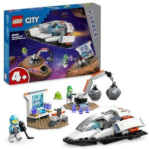 LEGO 60429 City Het schip en de ontdekking van de asteroide, speelgoed met 2 astronautenminifiguren en buitenaards figuur