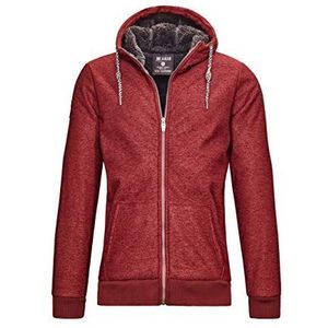 G.I.G.A. DX Heren gebreid vest windbreaker met capuchon, Donker rood