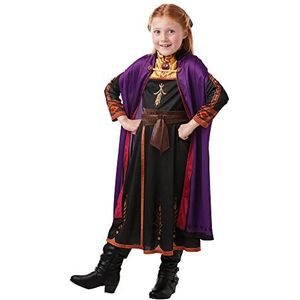 Rubies Anna Frozen 2 kostuum voor meisjes, officiële sneeuw, Anna-jurk, violet, zwart, koper, goud en glitterlaag voor Halloween, Kerstmis, carnaval en verjaardag