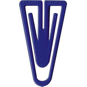 Laurel Paperclips van kunststof, niet magnetisch, 35 mm, blauw, 200 stuks