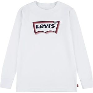Levi's Lvb Glow Effect Ls Batwing 9ej268 T-shirt voor jongens, Briljant wit