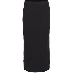 Object Objreynard Hw Knit Skirt Noos gebreide rok voor dames, zwart.