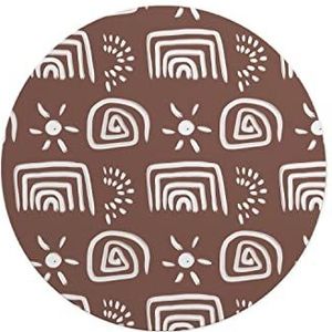 Questo Casa, Ronde muismat met antislip onderkant voor kantoor en thuis, diameter 22 cm