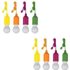HandyLux Colors Set van 4 draadloze ledlampen, veilig aanraakoppervlak, decoratieve lampen, meerkleurig, hanglamp, plafondlamp, werkt op batterijen, snoeractivering