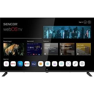 SENCOR Smart TV 4K 50 inch – tv 127 cm 4K UHD HDR bioscoopkwaliteit, Dolby Digital Plus, Smart TV, ThinQ AI en spraakassistent Google/Alexa, APP, Magic Remote, Netflix, Disney+ en meer...