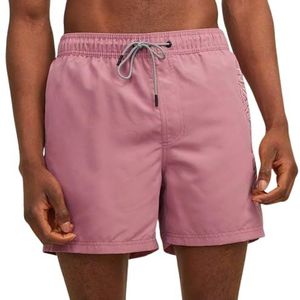 Jack & Jones Fiji Zwemshorts voor heren met dubbel logo, Roze