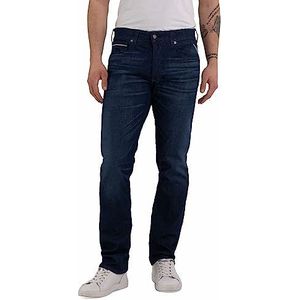 Replay Grover Heren Jeans Straight Fit Stretch Dark Blue 007-6 30W 32L, Nee