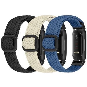 Ecogbd Elastische nylon reservearmband, compatibel met Fitbit Inspire 3/Inspire 2/Inspire/Inspire HR/Ace 3/Ace 2, verstelbare ademende sportarmband voor dames en heren, Nylon