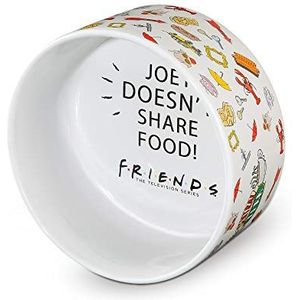 Warner Bros Friends Joey Doesn't Share Food voerbak, keramiek, 15,2 cm, wit