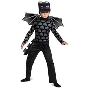 Disguise Minecraft Ender Dragon kostuum voor kinderen, videospel geïnspireerde karakteroutfit, klassieke kindermaat M (7-8), zwart