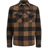 JACK & JONES Jprroy Check Overhemd L/S Sn Polo voor heren, Zand