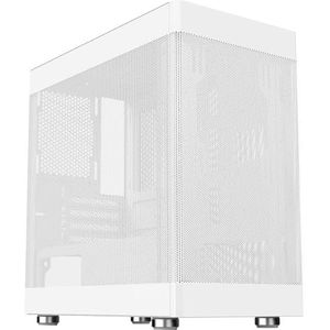 Itek Case PROMESH 35W - Gaming Office Mini Tower MATX, Type-C, 2 x USB3, 3-zijdig MESH, White Edition