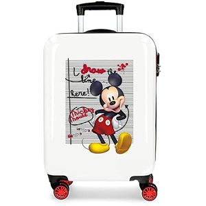 Disney Mickey Draw the Line koffer trolley cabine rood 38 x 55 x 20 cm harde schaal ABS cijferslot 34 l 2,6 kg 4 dubbele wielen handbagage