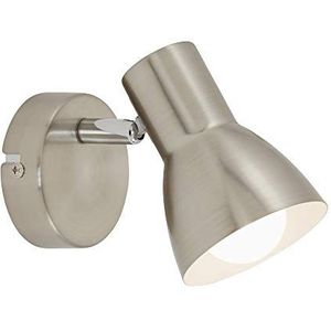Briloner Lampen wandlamp in mat nikkel, 1 x E14 max. 25 watt zwenkbaar en zwenkbaar (80 x 130 mm) (DxA)