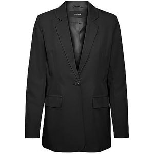 VERO MODA CURVE Vmzelda Ls Blazer Curve Noos Damesblazer, zwart.