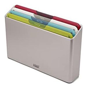 Joseph Joseph Folio Snijplank - Snijplankenset Large - 35.7 x 7.5 x 26 CM - Set van 4 Stuks - Kunststof - Grijs