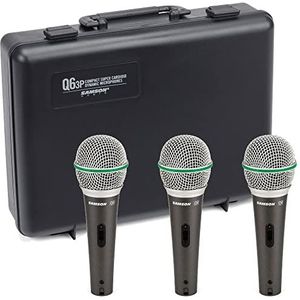 Samson Technologies Q6 professionele dynamische microfoons, 3 stuks