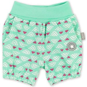 Sigikid Bermuda shorts voor baby's, meisjes, Turquoise/patroon/Wildlife