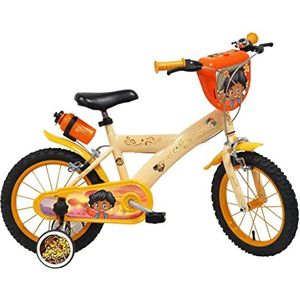 Vélo ATLAS Prince des Sables Jongensfiets (14 inch met 2 remmen, decoratief voorpaneel, achterbus, 2 stabilisatoren + spatbord)