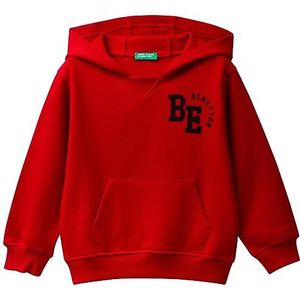 United Colors of Benetton Gebreide hoodie M/L 3j68g200e kinderen en tieners hoodie (1 stuk), Rood 0v3