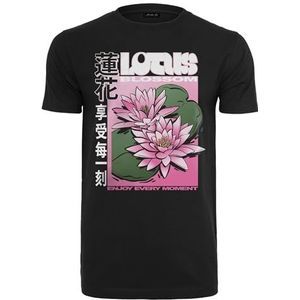 Mister Tee Heren Lotus Flower Tee Print op de voorkant Heren T-shirt Grafisch Streetwear Zwart XXL, zwart.